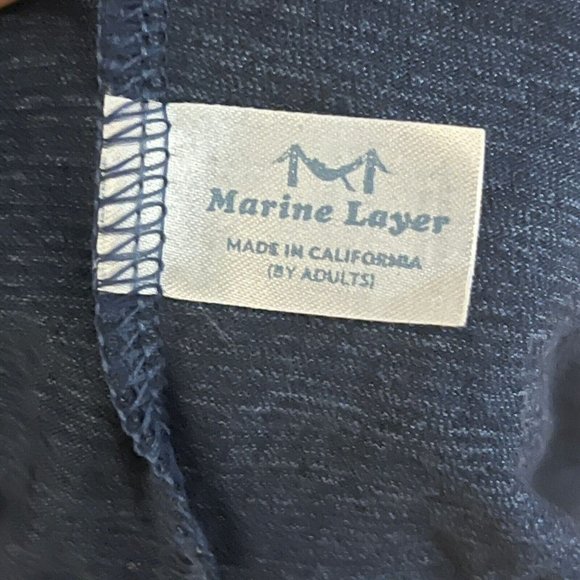 Marine Layer Womens Maxi Tank Dress Size Large Blue Sleeveless Elastic Waist - Picture 7 of 9